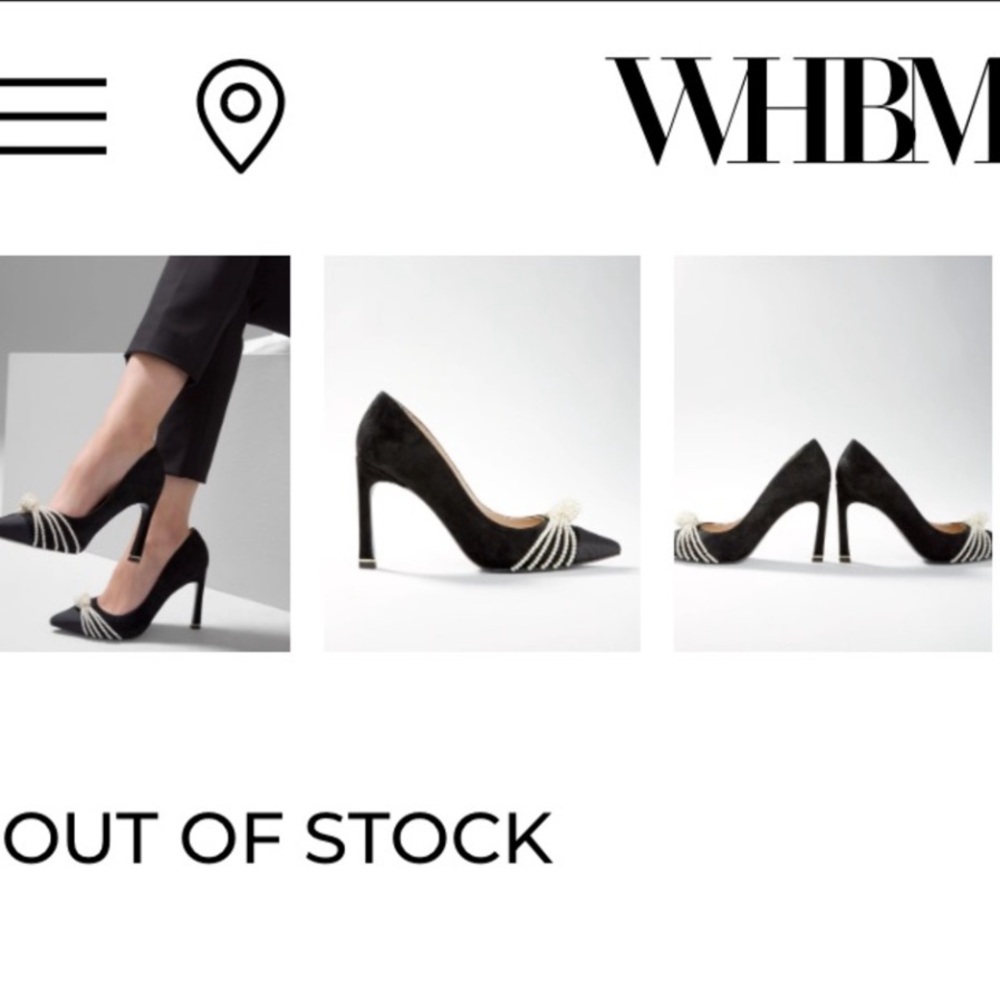WHBM White House Black Market Pearl Knot High Heel Pump - Picture 3 of 17
